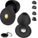 Ear Plugs for Sleeping - Comfortable Silicone Reusable Earplugs - Ear Plugs for Concerts Loud Music and Motorcycles - Hearing Protection with 20dB-25dB Noise Reduction - 8 Ear Tips Black+black