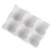 DOITOOL 6 Refrigerator Egg Holder Egg Carrier with Lid Drawer Organiser Monomer Egg Carton White Non-slip White 14.5x9.5x3.2cm
