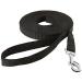 15m Black Track Line for Dogs - Durable Nylon Leash with D-Carabiner & Grip Cushion - Weatherproof Training Line for All Dog Sizes - Buy Online on GoSupps.com