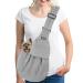 Slowton dog carrier bag pet dog pocket with adjustable padded shoulder strap and front bag carrying bag dog for walking outdoors and excursions (gray-sweater fabric) gray-sweater fabric m (for pets 2.2-5kg)