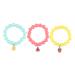 CALLARON 3pcs Children's Bracelet Fashion Bracelet Kids Suit Case Fruit Wrist Chain Friendship Bracelets Kid Suit Stretch Bracelet Kid Bracelets Decor Girl Gift Soft Ceramic Frosted Beads
