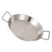 ABOOFAN 1pc Amphora Pan Round Griddle Pan Camping Griddle Camping Cooking Pot Egg Frying Pan Handles Pan Steel Paella Pan Frying Saucepan Pans Household Steamer Stainless Steel