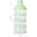 Uposao Portable Milk Powder Dispenser Container - 4 Layer Formula Storage Pot for Travel & Outdoor - Pink - Buy Online on GoSupps.com