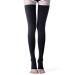 Keephen Medical thighs High compression stockings for varicose veins swelling edema grade class II (23-32mmhg) Gradient compression black open toe m