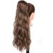 Prinfantasy One Piece Curly Wrap Around Ponytail Hair Extension - Brown Synthetic Wave Long Hairpiece - 24 inch - Buy Online on GoSupps.com