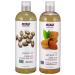 Now Foods Almond Oil 16 oz. and Castor Oil 16 oz Castor 16 Ounce + Almond 16 Ounce