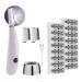 Michael Todd Beauty - Sonicsmooth Pro+ Dermaplaning System - with LED Light - 2 in 1 Women's Face Exoliation & Peach Fuzz Hair Remover - 16 Safety Tips & 2 Microdermabrasion Tips Lavender