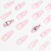 VOTACOS Long Coffin Press on Nails - Pink False Nails with Glitter Heart Design for Women | D1 Glitter Gem - Buy Online on GoSupps.com