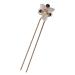 minkissy 1pc Retro Style Hairpin Metal Hair Fork Wedding Hair Pins Pearl Hairpin Stick Hair Sticks for Women Wedding Hair Accessories Retro Floral Hairpin Tiara The Flowers Women's Hat Miss