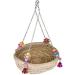 Woven Straw Nest Bed Large Bird Swing Toy with Bell for Parrot Cockatiel Parakeet and More - Perfect Cage Perch for Various Small to Medium Birds and Small Pets - Buy Online on GoSupps.com