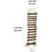 SunGrow 14-Inch Raw Wooden Ladder Bridge for Small to Medium Birds | Ideal for Geckos, Hermit Crabs, Parakeets, Conures - Buy Online on GoSupps.com