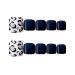 24pcs Black Press On Toenails Short Matte False Toenails with Leopard Decoration Design Acrylic Fake Feet Nails for Women