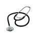 Dixie EMS Single Head Lightweight Stethoscope Latex Free for Doctors Nurses Students Medical and Home Use - Black