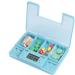 Automated Pill Box - 4 Compartment Smart Medication Dispenser with 8 Alarms | Blue Tablet Organizer for Daily Care - Buy Online on GoSupps.com
