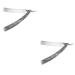 Minkissy 2 Stk Manual Razor Bart Razor Razor Men Razen Razor Razor Bart Razor made of stainless steel manual safety razor Suite Man Metal