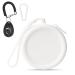 Fidwall treat made of silicone with dog clicker feed bag for dog training dog accessories pocket size easy to clean odorless zip design portable treat (white) white 1PCs