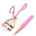 Luxurious and Stylish Eyelash Curler with Tweezer. Rose Gold and Pink Eyelash Curler for Perfect Lifted Lashes Pointed tip tweezer Ideal for Shaping and Grooming Your Eyebrows with Precision.
