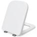 Square Toilet Seat White Soft Close Toilet Seat Quick Release Toilet Lid Cover Heavy Duty UF Material 04c Little Surprise 04b
