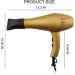 JYYBN Hair Dryer Powerful AC Motor 2300W Professional Hairdryer Negative Ionic Technology with 2 Air Nozzles Extreme Hairdryer with 3 Heat 2 Speed Settings Fast Drying for Home and Salon - Buy Online on GoSupps.com