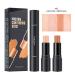 Meifen 2 in 1 Foundation Stick Contour Highlighter Stick Contour Stick Face Highlighters Double-end Make up Concealer Contouring Sticks Cream (02-Lotus color&Light broen)