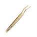 Lash Applicator Tool Stainless Steel Cluster Lash Tweezers for False Lashes Curved DIY Cluster Lash Tweezers for Lash Clusters Application and Removal (Gold) Tweezer-Gold