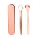 Tongue Scraper Cleaner Stainless Steel Tongue Brush Set Dental Cleaning Tool with Case 3pcs Tongue Scraper