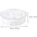 PRETYZOOM Dried Fruit Plate Lunchbox Plastic Fruit Bowl Dry Fruit Tray Candy Tray Convenient Plastic Plate 26X7.5CM White - Buy Online on GoSupps.com
