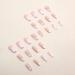 Foccna Pink Fake Nails - French Glitter Acrylic Long Press-On Nails | 24PCS Full Cover Nail Tips for Women & Girls - Buy Online on GoSupps.com