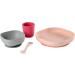 Baba Silicone Feeding Set - Plate, Bowl, Cup, Spoon - Strong Suction Pad - Pink - Baby & Children - 4 Piece Meal Set - Buy Online on GoSupps.com