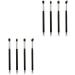 Healeved 8 Pcs Eye Make-up Brush Kit Theive Cosmetics Eye Shadow Brushes Makeup Tool Lip Scrubber Brush Black - Buy Online on GoSupps.com