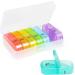7 Day 2 Times a Day Travel Pill Box Organizer - Large Portable AM PM Weekly Medicine Storage with 14 Compartments - Rainbow - Buy Online on GoSupps.com