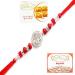 Ghasitaram Gifts Rakhi for Brother Rakhis Online - Diamond Chants of Om Rakhi with 200 GMS of Besan Barfi and 200 GMS of Kaju Katli Rakhi with 200 gms of Besan Barfi & Kaju Katli