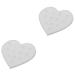 FRCOLOR 2pcs Eyelash Adhesive Station Heart Eyelash Gasket Eyelash Sticking Tool Eyelash Tools Eyelash Extension Supply Lash Tile Holder Grafting Eyelash Holder Magnetic Glass Supplies
