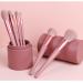 Premium Makeup Brush Set with PU Bucket Organizer - Soft Wood Handle & Concealer Brush - Complete Makeup Essentials - Buy Online on GoSupps.com