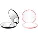 Speesy Portable Folding Mirror with LED Light Makeup Mirror 10X Magnifying Glass 12 Lamp Bead Mini Mirror Black - Buy Online on GoSupps.com