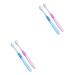 ULTECHNOVO 4pcs Toothbrush Small Brush Head Cartoon PP Lover
