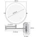 Bathroom Bath with LED Swivel Folding 1X/5X Magnification Cosmetic Mirror - Buy Online on GoSupps.com