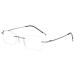 Lanomi marginal reading glasses blue light filter men women ultra light metal frameless reading aid visual aid classic anti blue glasses with starch gunmetal 1.5 dioptries