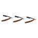 FRCOLOR Manual Razor 3pcs Razor Metal Safe Razor Manual Man Wooden Hand Razor For Men