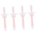 Minkissy 12 Pcs Baby Toothbrush Set - Silicone & Brass Bite Rings Soft Pink Fur Toothbrush with Lid for Newborns - International Shipping Available - Buy Online on GoSupps.com