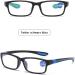 Eyglajdd TR90 Rectangle Two-Tone Reading Glasses - 3 Pack Gray-Blue-Red Blue Light Blocking 2.5x Reading Aid - International Shipping Available - Buy Online on GoSupps.com
