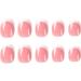 Justotry 24 Pcs Milky White French Press on Nails - Short Squoval Fake Nails with Glue | Pretty Pink Nail Art for Women - Buy Online on GoSupps.com