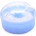 Portable Baby Puff Box Soft Face Body Cosmetic Puff Box Round Baby Sponge Container Blue The baby on the body of the box/80 - Buy Online on GoSupps.com
