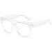 Jurchio Unisex Classic Vintage Space Glasses | Clear Lens Frames for Men & Women | Includes Glasses Case - Buy Online on GoSupps.com