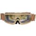 Lancer Tactical CA-223T Vented Safety Airsoft Goggles - Desert Tan - Multi Lens Kit (Smoked, Clear, Yellow) - Buy Online on GoSupps.com
