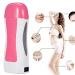Professional hair removal set wax roller with thermal wax and 100 g warm wax 5 pieces of wood spatula 100 pieces of paper strips for growing lavender colors