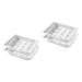 GLEAVI 4 Pcs Refrigerator Storage Box White Eiffel Tower Decor Fridge Fruit Storage Holder Pull-out Crisper