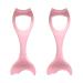 2pcs Eyelash Eyeliner Guard Aid Lower Silicone Comb Shield Pink Eye in Curler Tool Applicator Mermaid Women Upper Lash Stencils Mascara Brush Makeup Drawing for 15X4.5CMx2pcs Pinkx2pcs