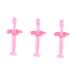 Healvian 3 STK baby toothbrush toothbrushes for children toothbrush made of silicone bristle toothbrush children's toothbrush baby training toothbrush baby motto toothbrush protection sound wall pink
