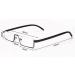 REAVEE 2 Pack Half Frame Metal Reading Glasses +2.75 Black/Blue with Portable Case - Lightweight Spring Hinge Readers for Women Men - Buy Online on GoSupps.com